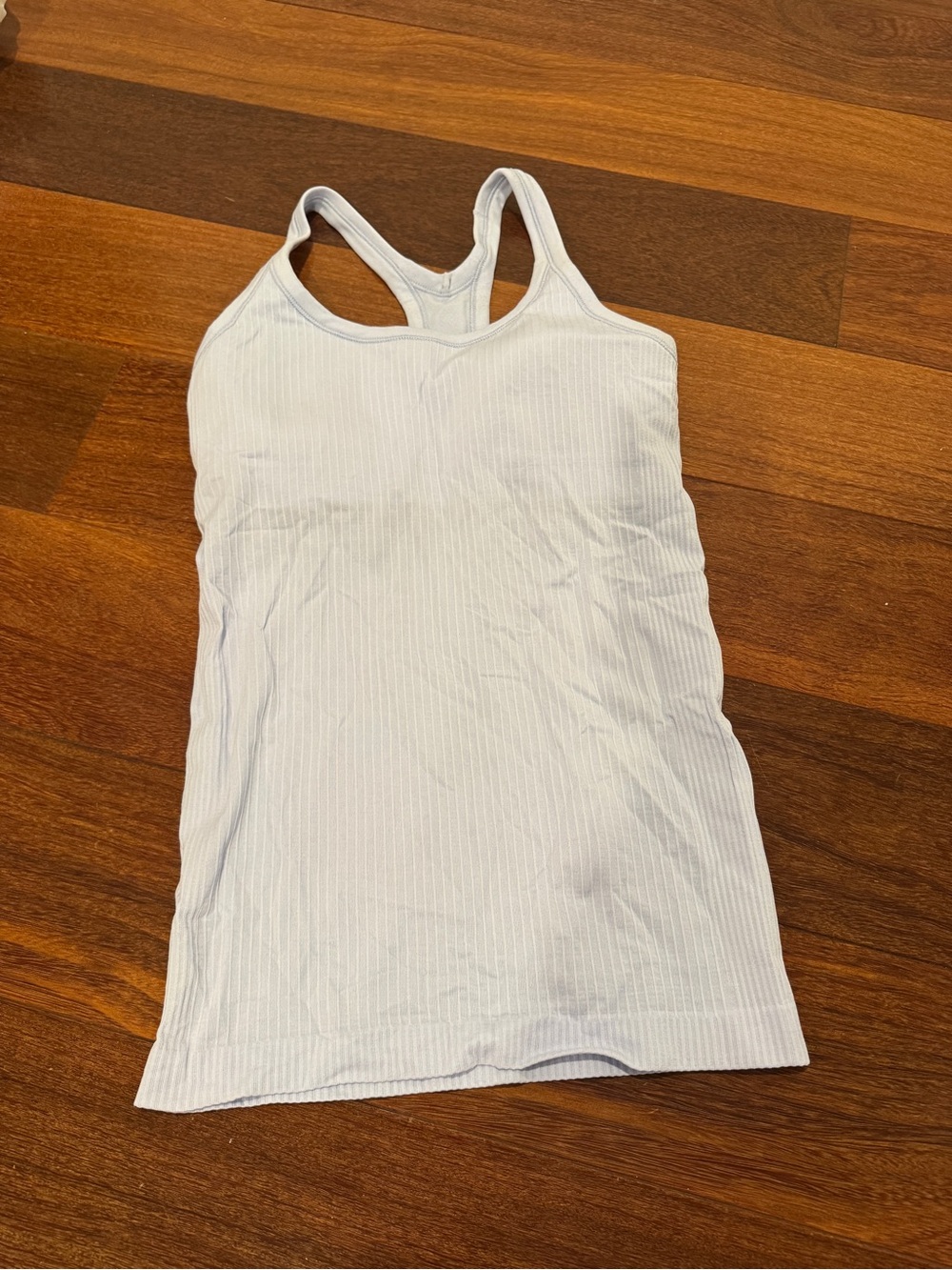 lululemon athletica White Ribbed Racerback Tank